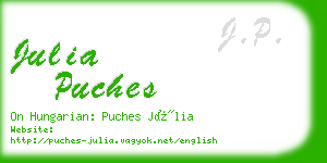 julia puches business card